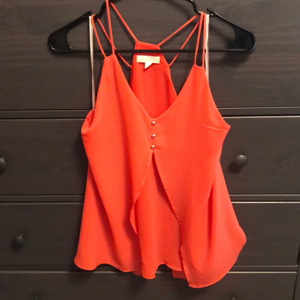 Orange/pink flowy tanktop